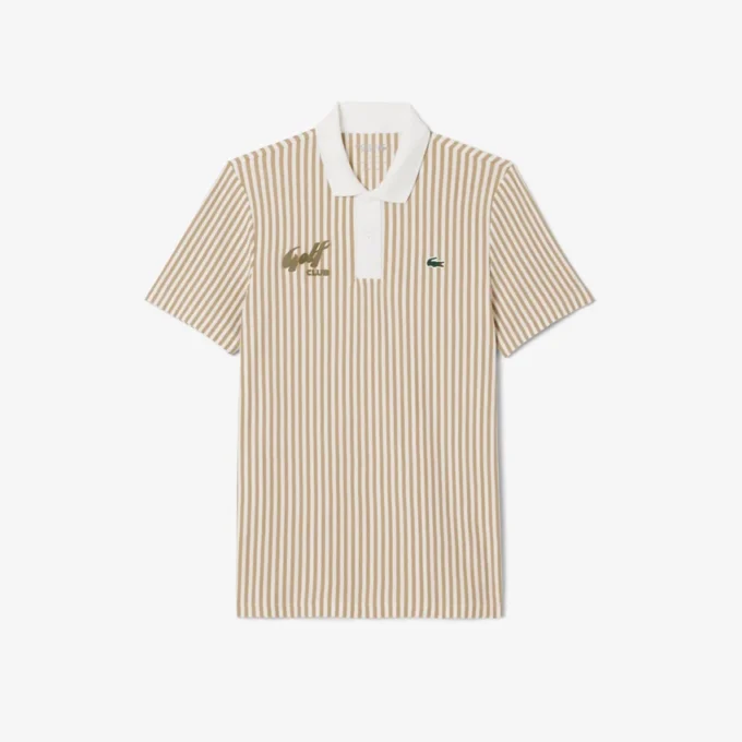 Men’s Thermo-Regulating Striped Golf Polo