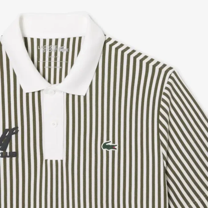 Men’s Thermo-Regulating Striped Golf Polo