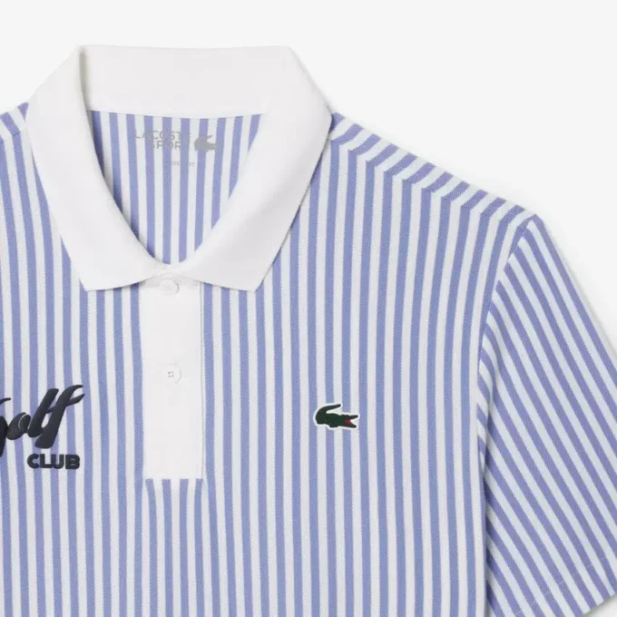 Men’s Thermo-Regulating Striped Golf Polo