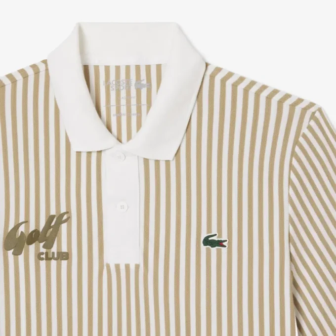 Men’s Thermo-Regulating Striped Golf Polo