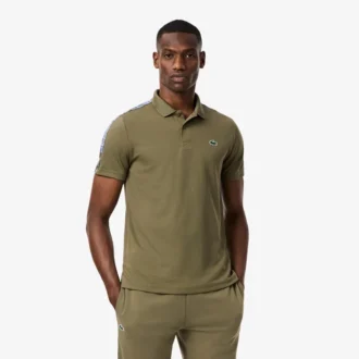 Men’s Ultra Dry Branded Stripe Tennis Polo
