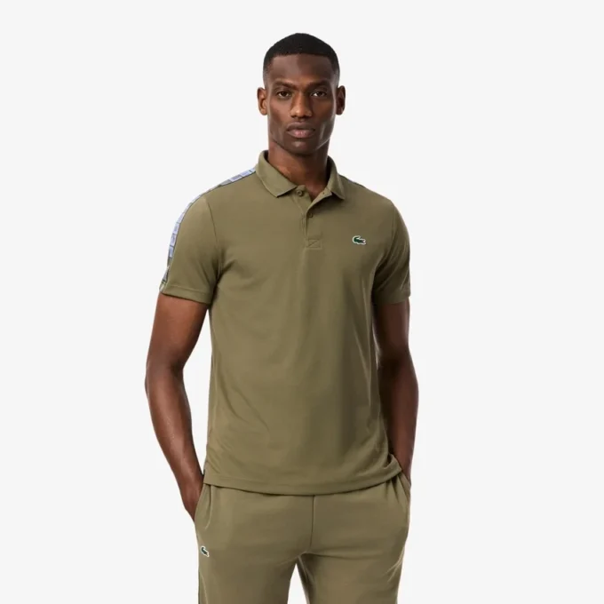 Men’s Ultra Dry Branded Stripe Tennis Polo