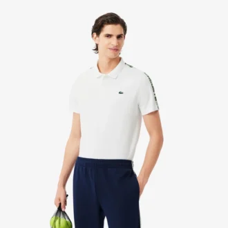 Men’s Ultra Dry Branded Stripe Tennis Polo