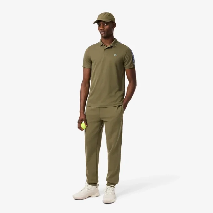 Men’s Ultra Dry Branded Stripe Tennis Polo