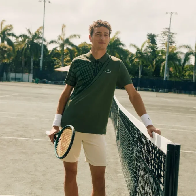 Men’s Ultra Dry Printed Slim Fit Tennis Polo
