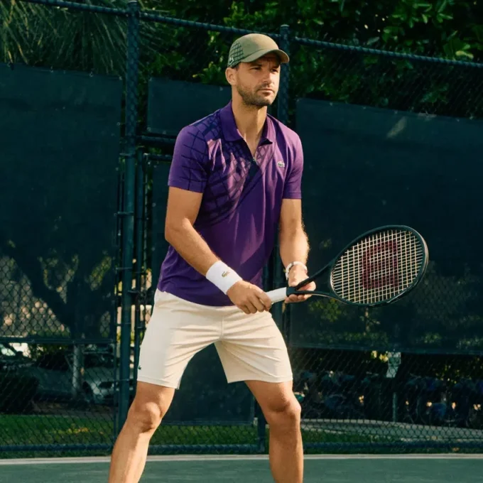 Men’s Ultra Dry Printed Slim Fit Tennis Polo