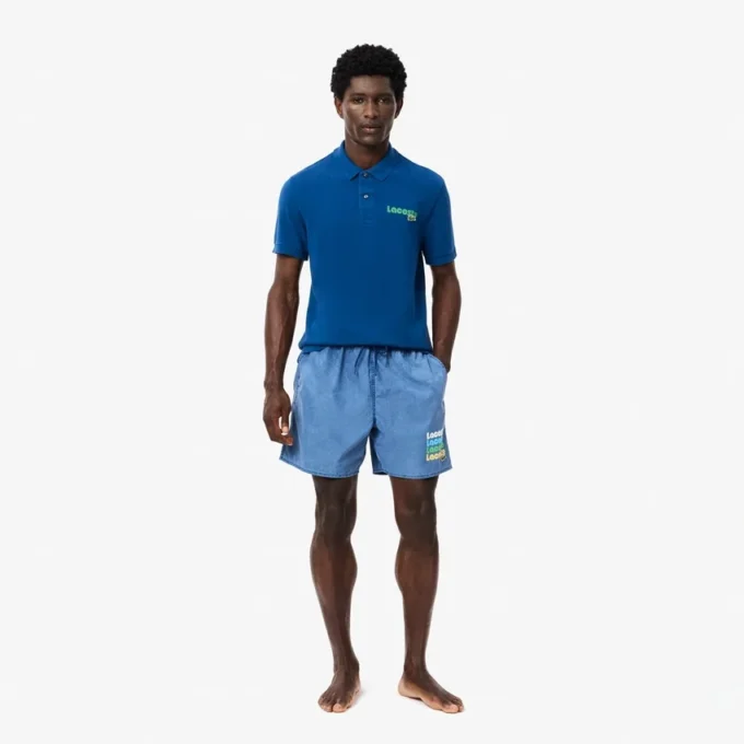 Men’s Washed Effect Swim Trunks