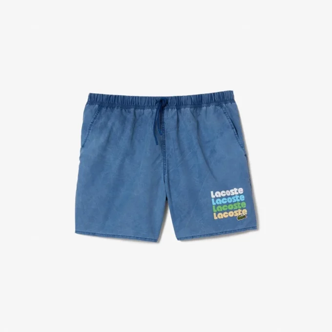 Men’s Washed Effect Swim Trunks