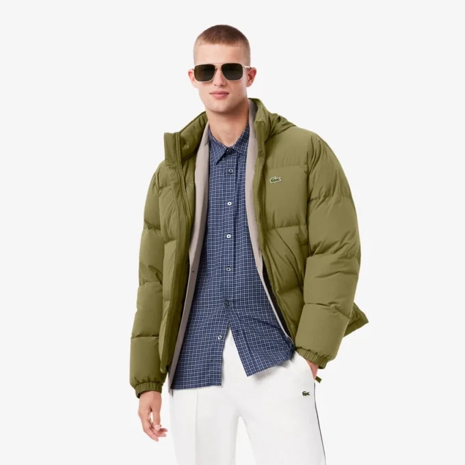 Men’s Water-Repellent Hooded Down Jacket