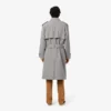 Men’s Water-Repellent Plaid Trench Coat