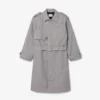 Men’s Water-Repellent Plaid Trench Coat