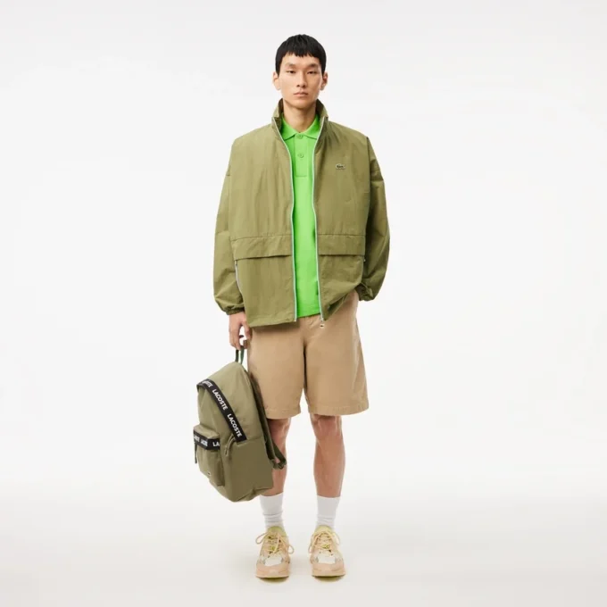 Men’s Water-Repellent Removable Hood Windbreaker