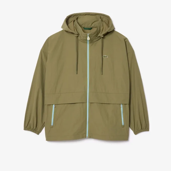 Men’s Water-Repellent Removable Hood Windbreaker