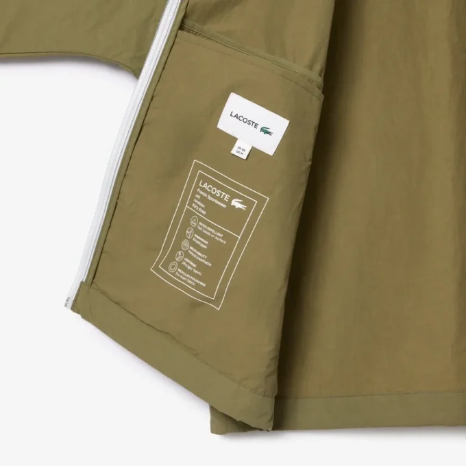 Men’s Water-Repellent Removable Hood Windbreaker