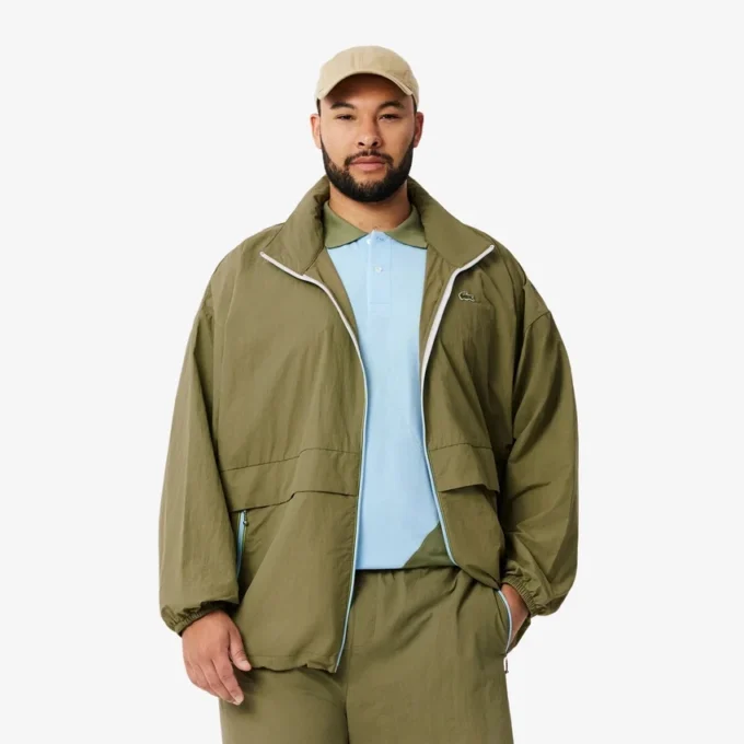 Men’s Water-Repellent Removable Hood Windbreaker