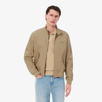 Men’s Water-Repellent Twill Harrington Jacket