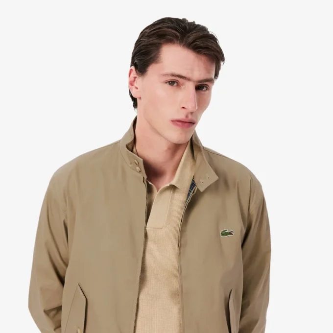 Men’s Water-Repellent Twill Harrington Jacket