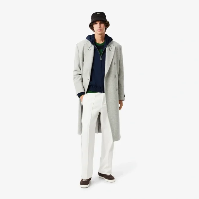 Men’s Wool Blend Flannel Hooded Jacket
