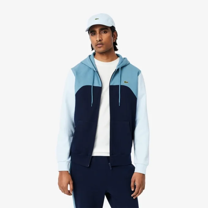 Men’s Zip-Up Colorblock Hoodie