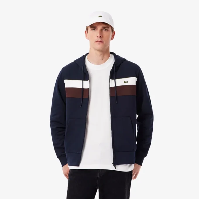 Men’s Zip-Up Colorblock Hoodie