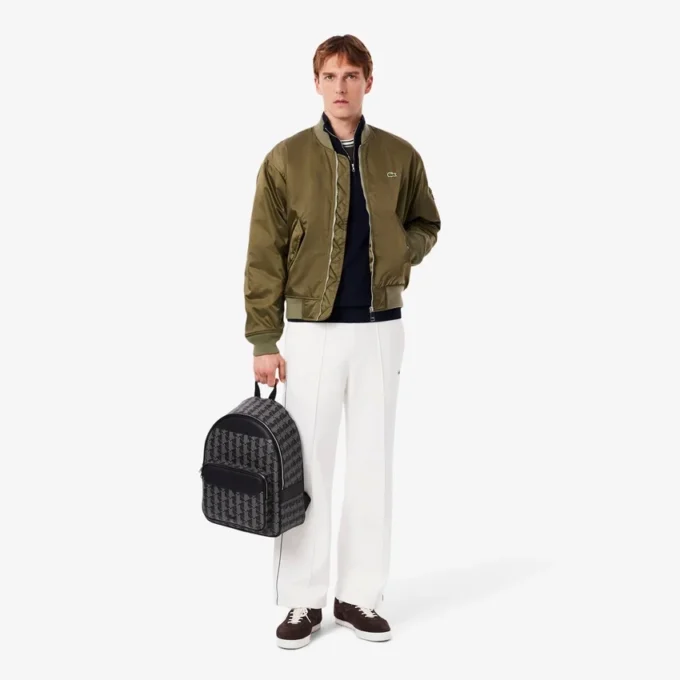 Men’s Zip-Up High-Neck Cotton Sweater