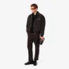 Men’s Zip-Up High-Neck Cotton Sweater