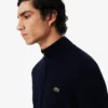Men’s Zip-Up High-Neck Cotton Sweater