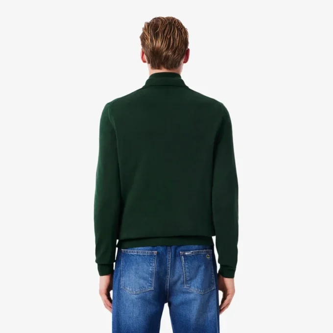 Men’s Zip-Up High-Neck Cotton Sweater