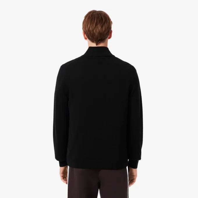 Men’s Zip-Up High-Neck Cotton Sweater