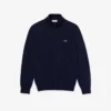 Men’s Zip-Up High-Neck Cotton Sweater