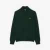 Men’s Zip-Up High-Neck Cotton Sweater