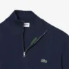 Men’s Zip-Up High-Neck Cotton Sweater