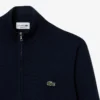 Men’s Zip-Up High-Neck Cotton Sweater