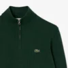Men’s Zip-Up High-Neck Cotton Sweater