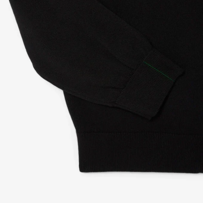 Men’s Zip-Up High-Neck Cotton Sweater