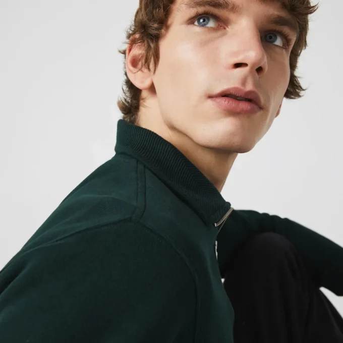 Men’s Zip-Up High-Neck Sweatshirt