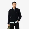 Men’s Zip-Up High-Neck Wool Sweater