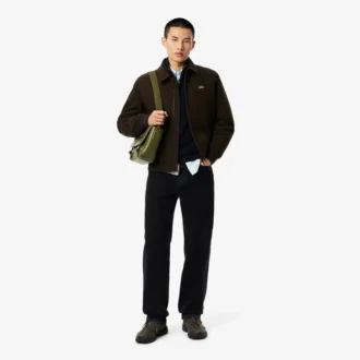 Men’s Zip-Up High-Neck Wool Sweater