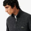 Men’s Zip-Up High-Neck Wool Sweater
