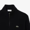 Men’s Zip-Up High-Neck Wool Sweater
