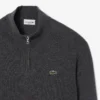Men’s Zip-Up High-Neck Wool Sweater