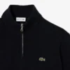 Men’s Zip-Up High-Neck Wool Sweater