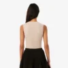 Merino Wool 3D Knit Sleeveless Sweater
