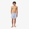 Mid Length Crocodile Print Swim Trunks