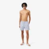 Mid Length Crocodile Print Swim Trunks