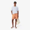 Mid Length Crocodile Print Swim Trunks