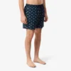 Mid Length Crocodile Print Swim Trunks