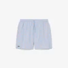 Mid Length Crocodile Print Swim Trunks