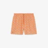 Mid Length Crocodile Print Swim Trunks