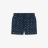 Mid Length Crocodile Print Swim Trunks